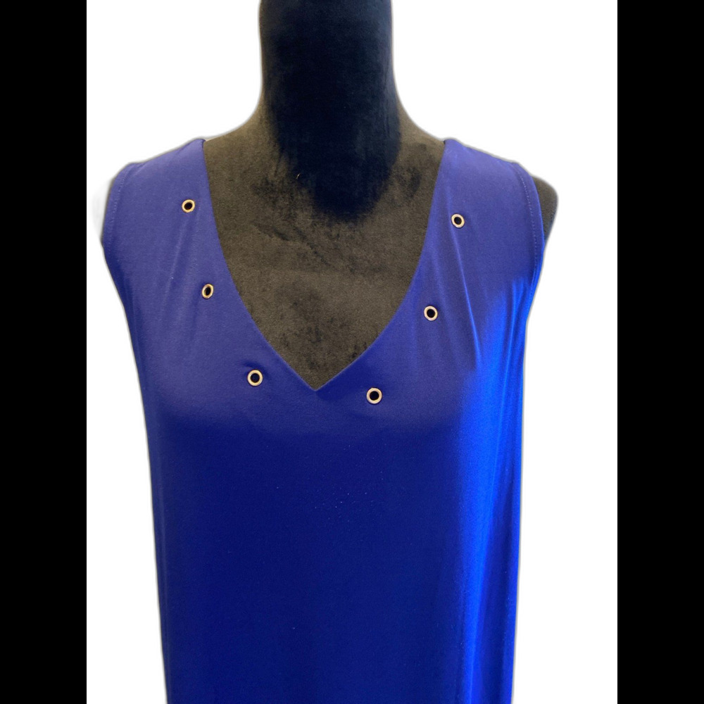 Avenue Shift Dress or Swimsuit Coverup Size 22 to‎ 24 Dark Blue V Neck + Stretch